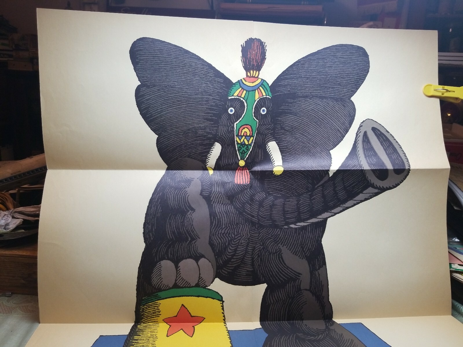 1966 peanuts Jumbo Elephant Poster Allbee Vitamin DR Doctor Office RX A H ROBINS