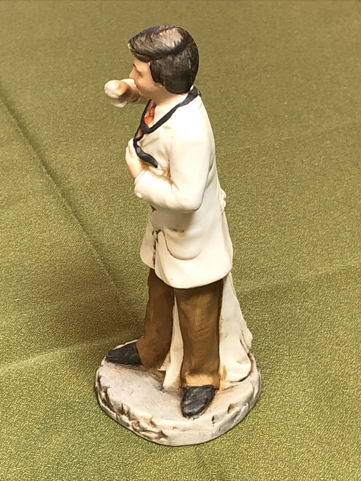Vtg 1970s Ayerst Bisque Porcelain Doctor 5”T Figurine Pharmaceutical Promotion