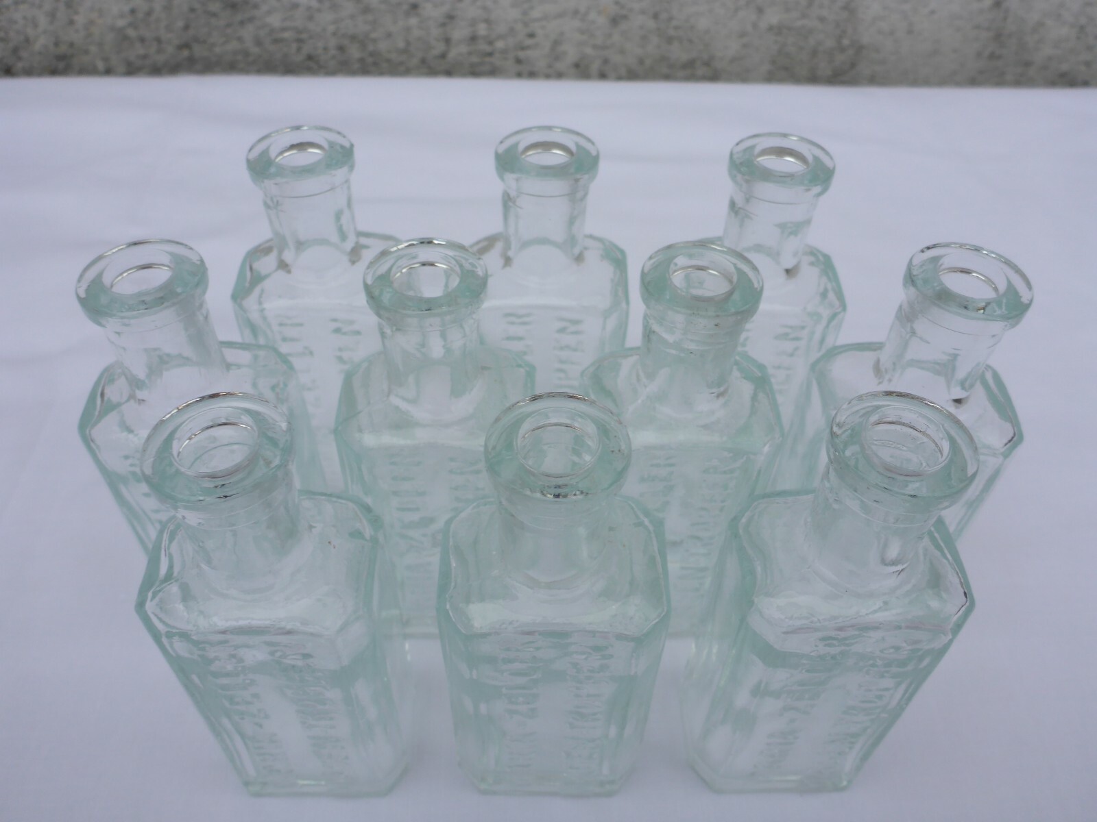 2X Old Small Medicine Glass Pharmacy Apothecary Bottle Maria Zeller Magnet Drops
