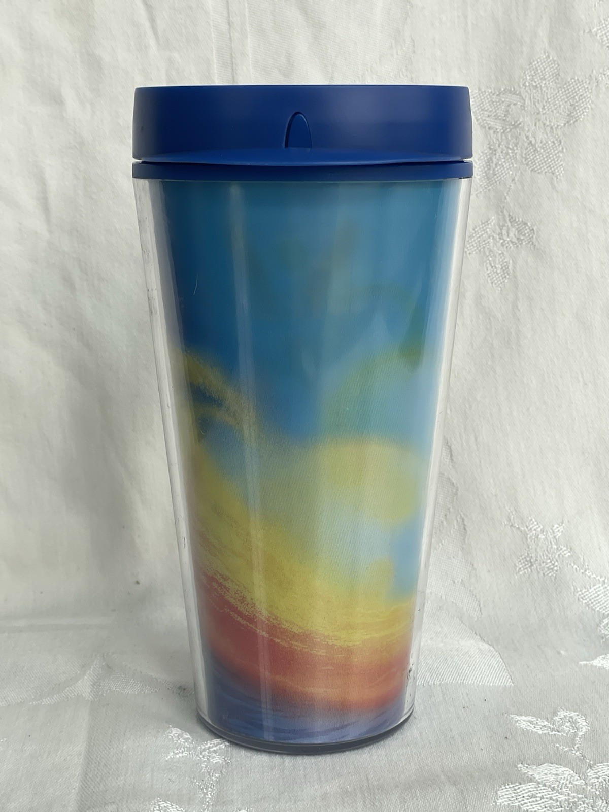 CRESTOR Drug Rep Travel Cup Tumbler Mug Lenticular Logo Pharmaceutical USA Made