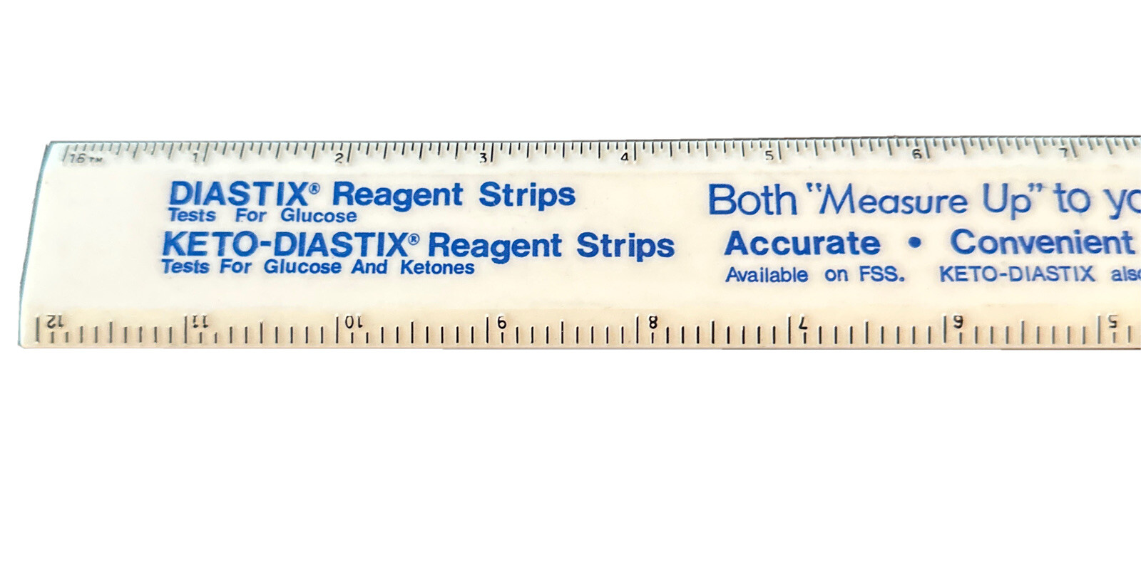 Ames Company Miles Laboratories Elkhart, Indiana Promotional Ruler 12″