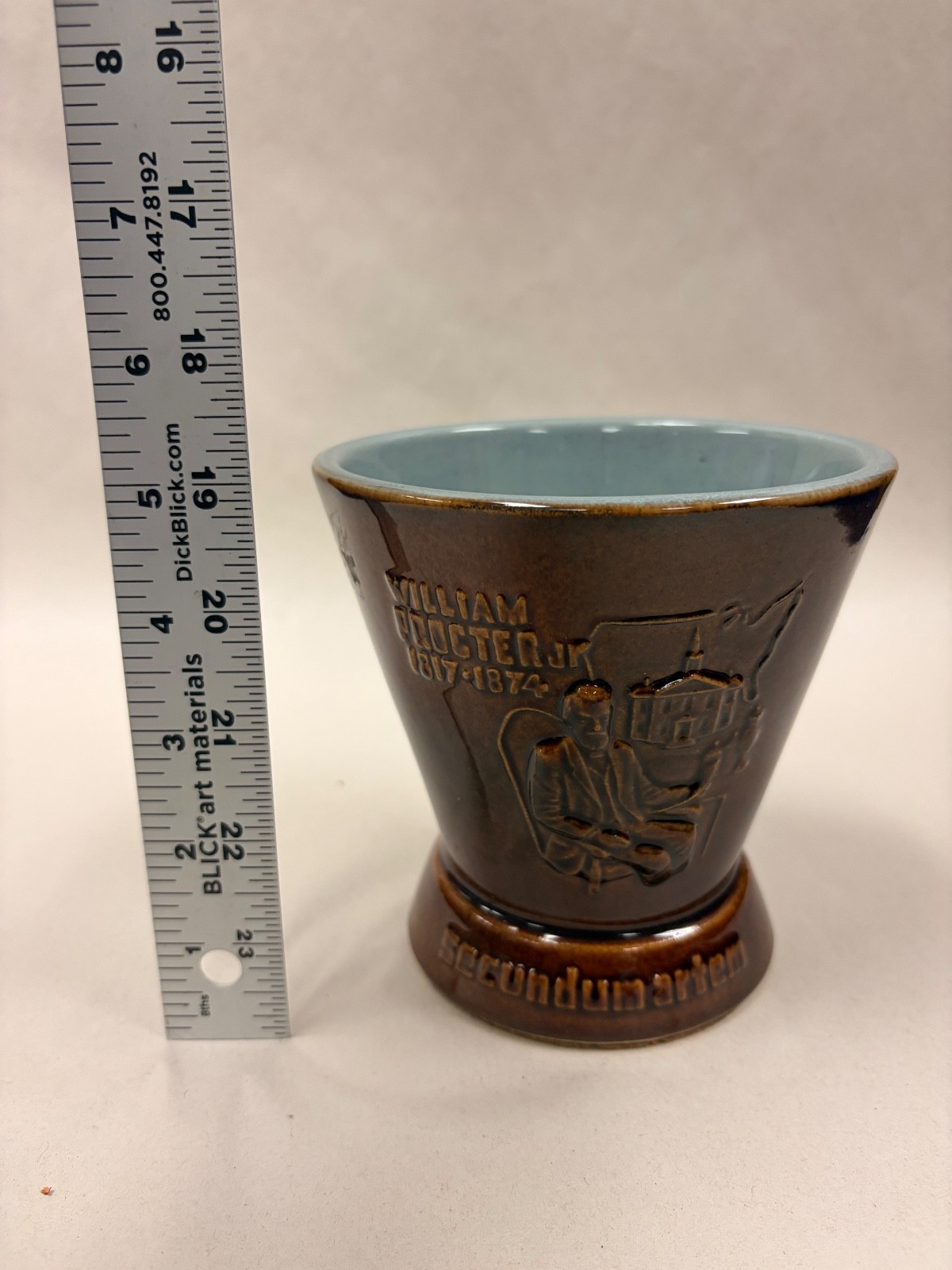 Schering / McCoy Pottery RX Mortar Pen Holder William Proctor Jr 1817-1874 NICE