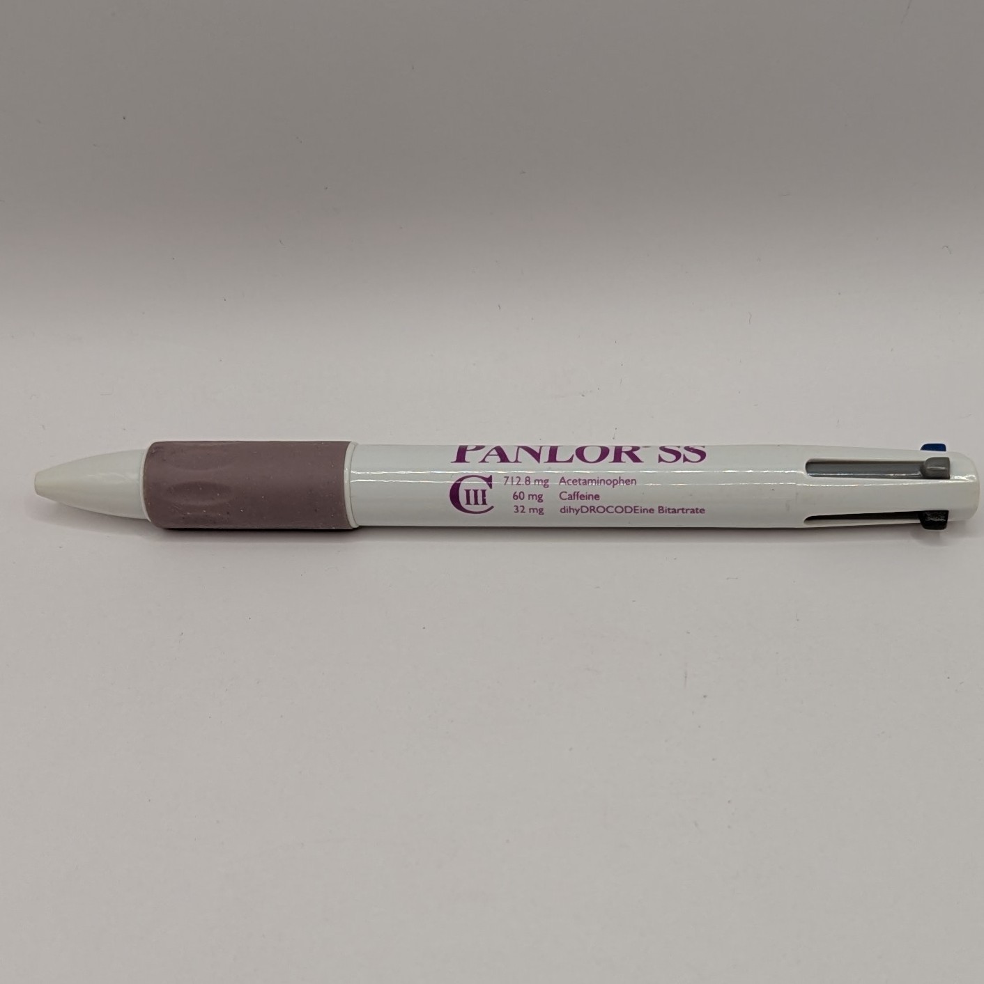 Drug Rep Pharmaceutical Promo Panlor SS Advertising Pen Blue Red Black Ink