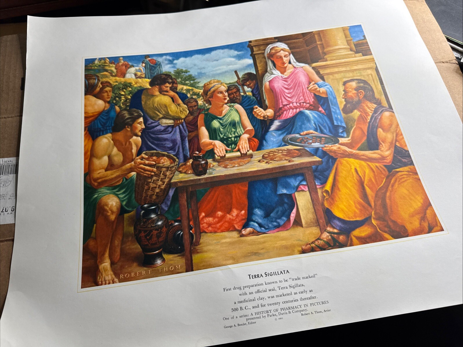 A HISTORY OF PHARMACY IN PICTURES 1954 PRINT#7 Great Gift For Doctor 22″×18″