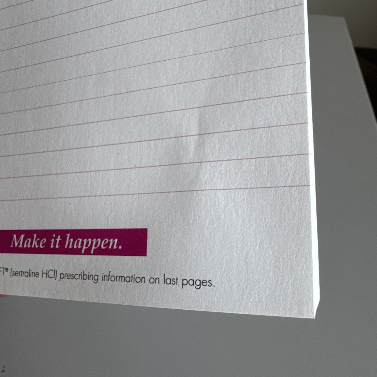 1996 Lot Of 2 Zoloft Pharmaceutical Notepads Advertising Promo drug Rep