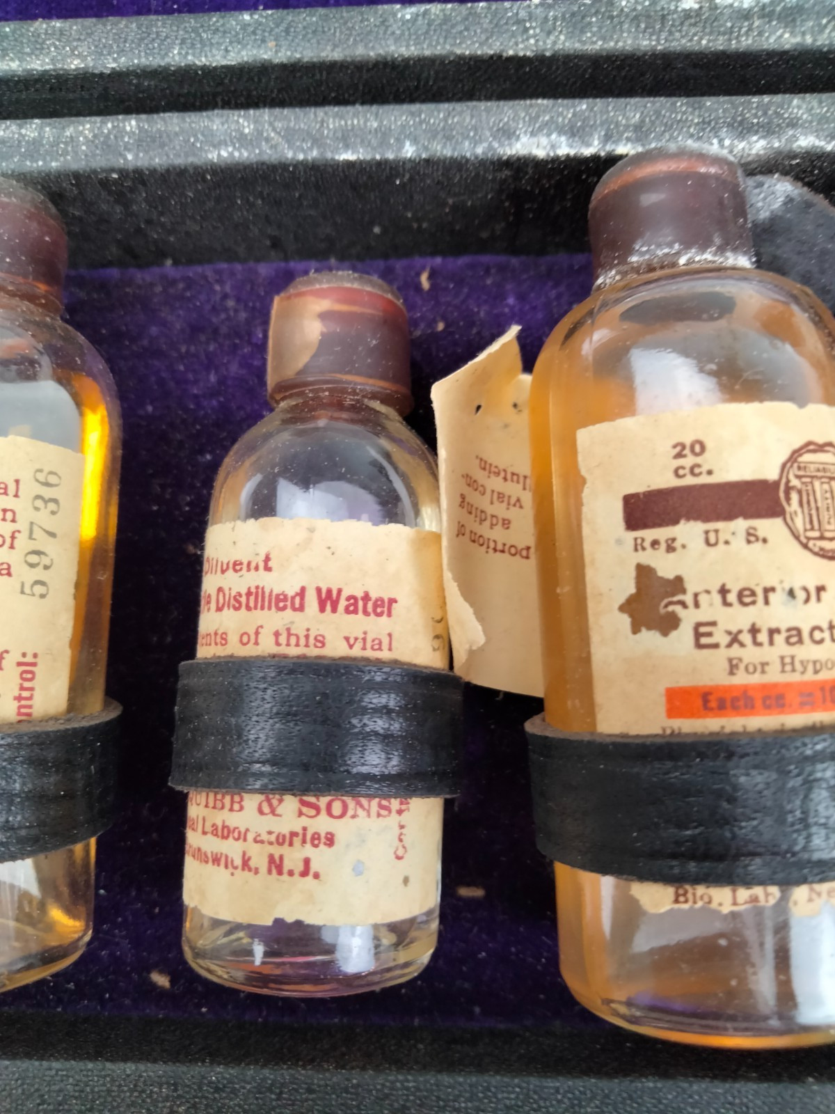 Squibb Pharmaceutical Representative Velvet Lined Sales Kit Early 20th Century