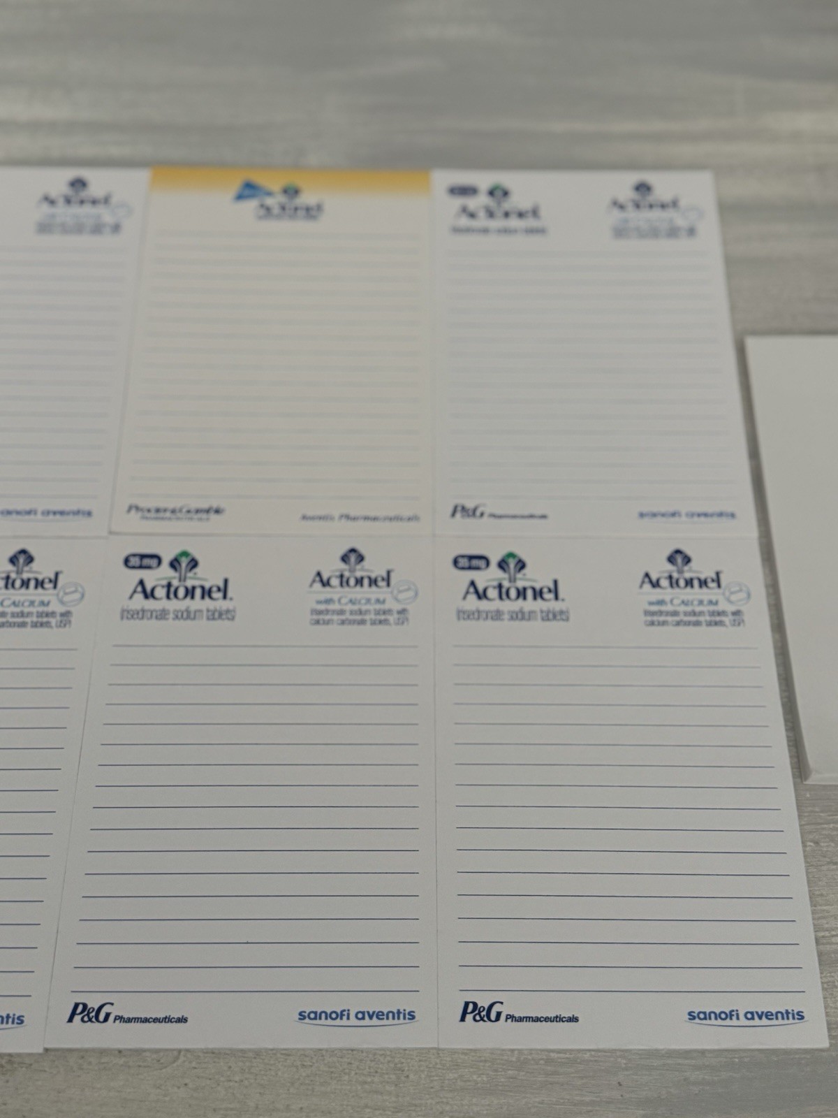 Actonel Sodium Tablets Pharmaceutical Drug Rep Notepad Sticky Notes Drug Rep