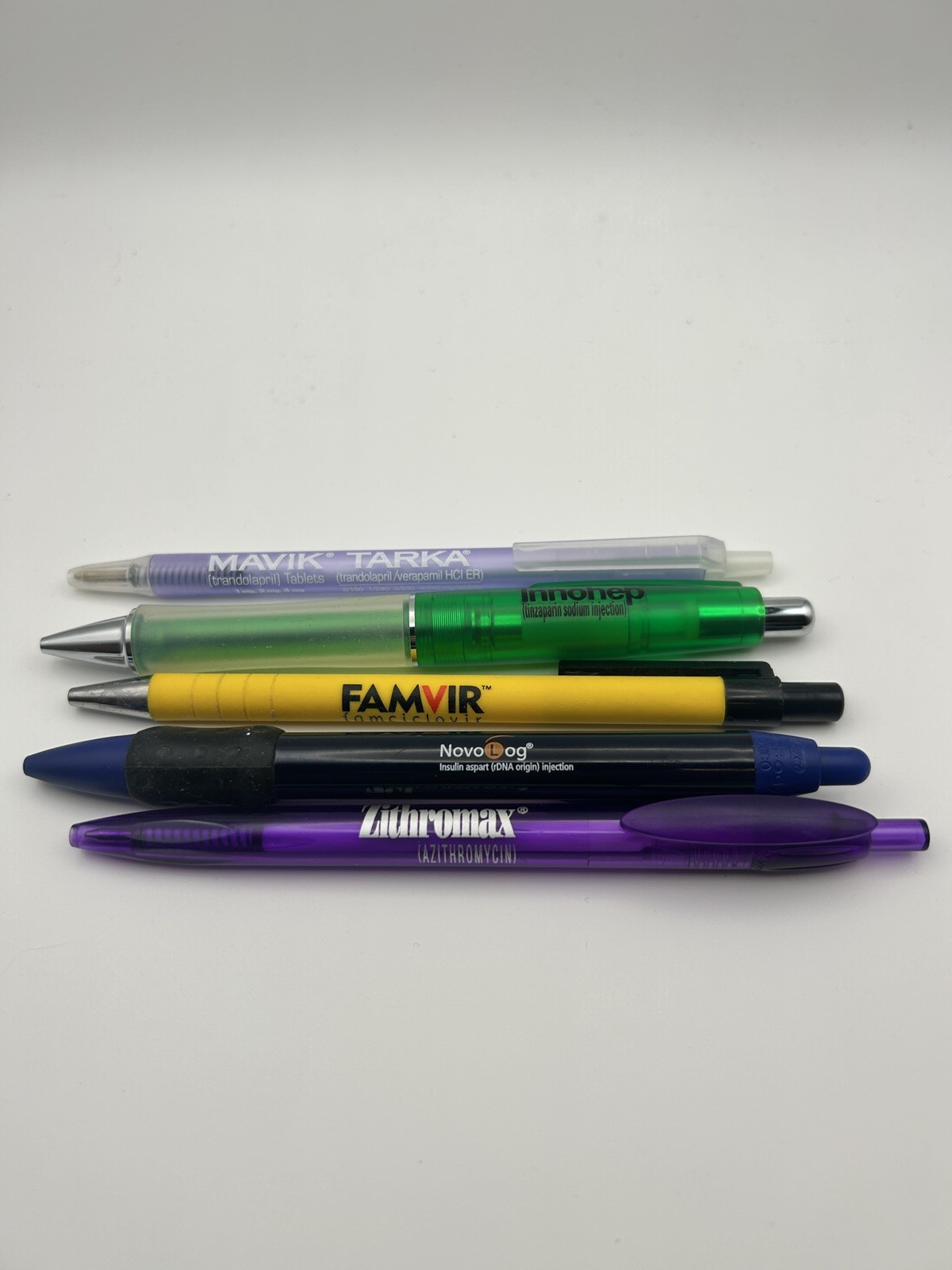 Vintage Pharmaceutical Drug Rep Lot Of 5 Pens