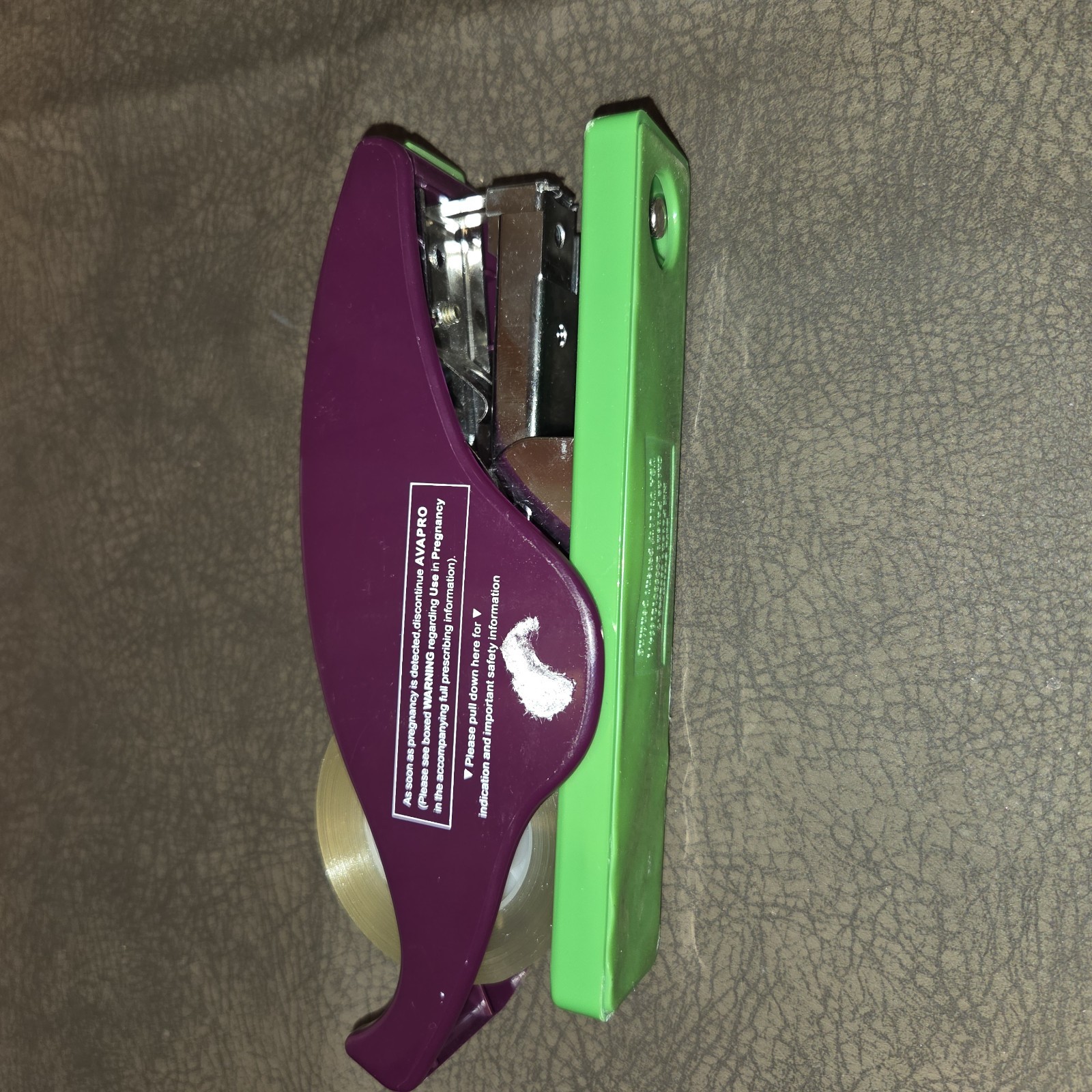 Vintage Avapro Double Duty Stapler Tape Dispenser Pharmaceutical Pharm Rep