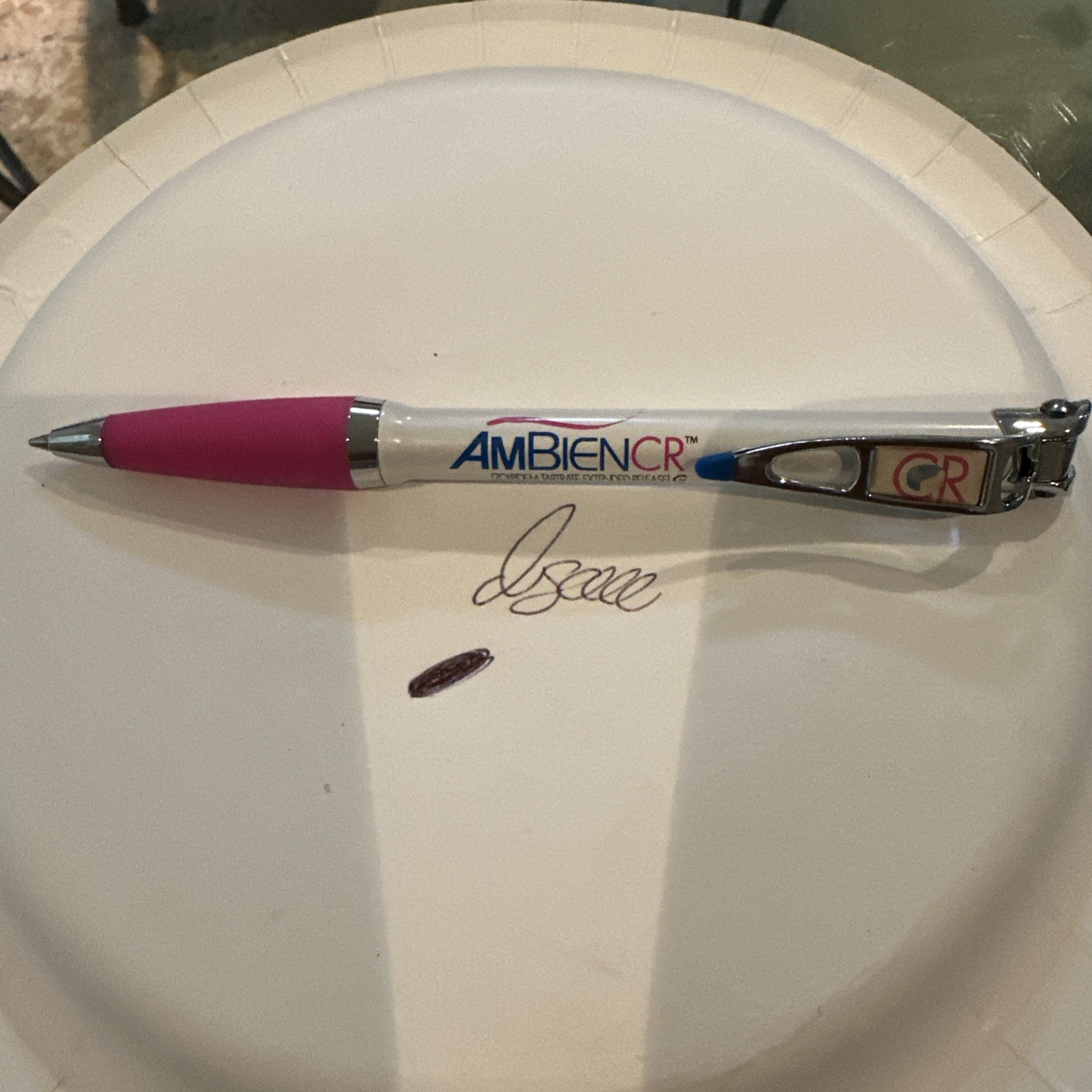 Drug Rep AMBIEN CR Collectible Heavy Metal Pen RARE