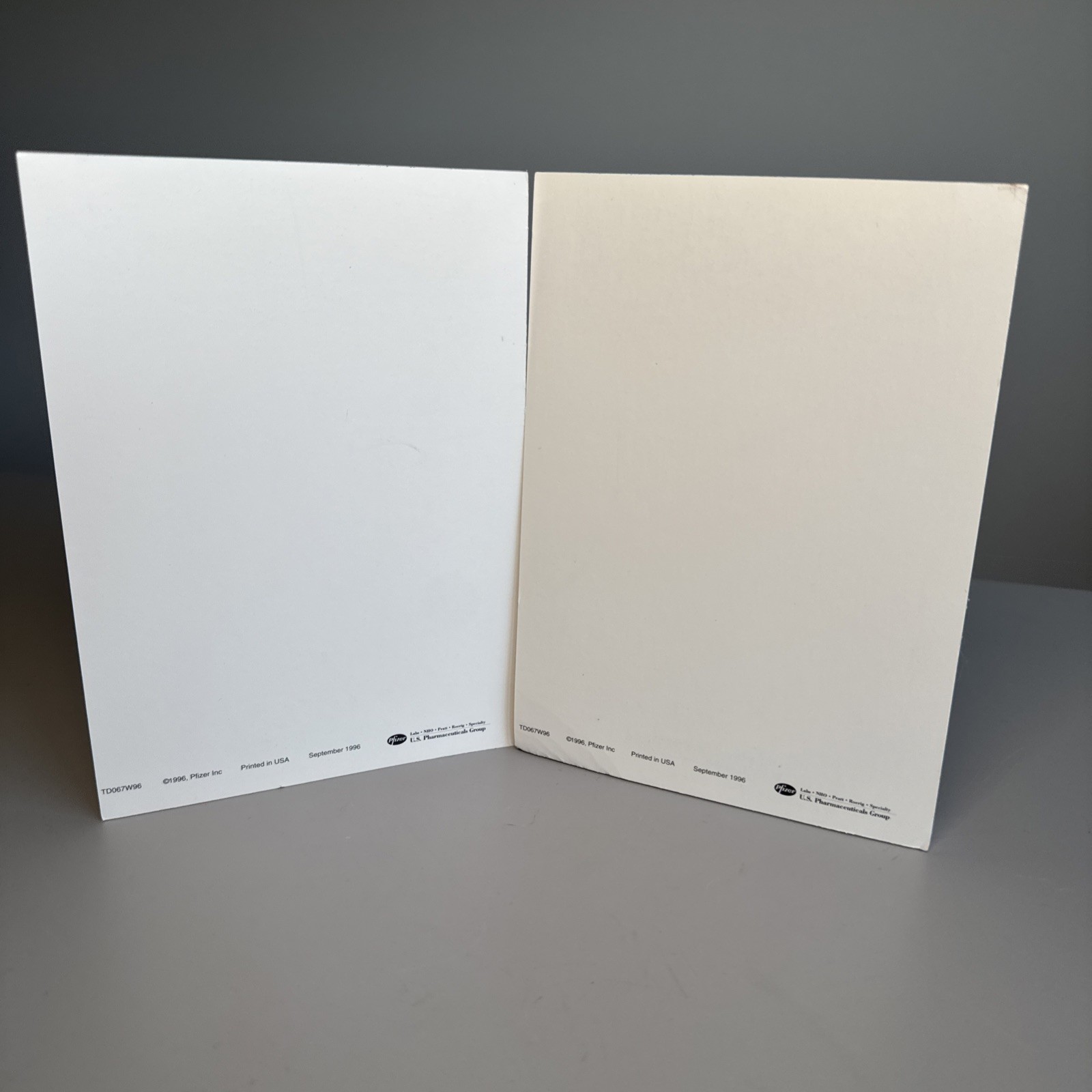1996 Lot Of 2 Zoloft Pharmaceutical Notepads Advertising Promo drug Rep