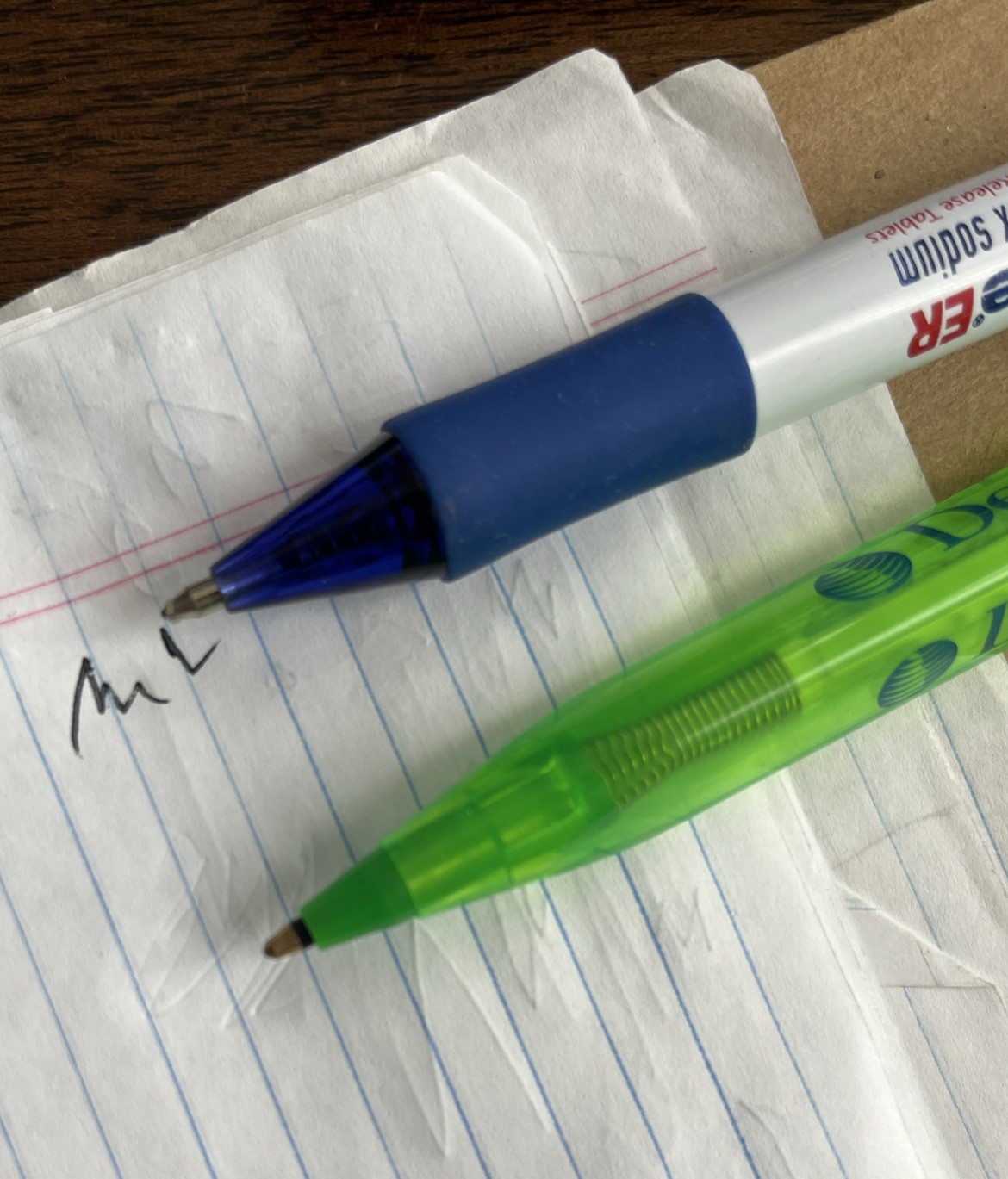 DEPAKOTE Pair of 2 Medical Drug Rep Pharmaceutical Pen Used Blue Sample AbbVie