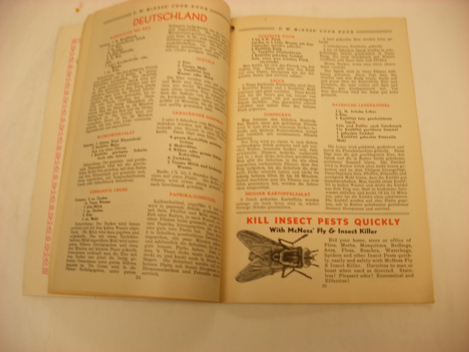 Vtg 1933 F. W. McNess Co. Freeport IL Pharmacy Medical Cure Cookbook