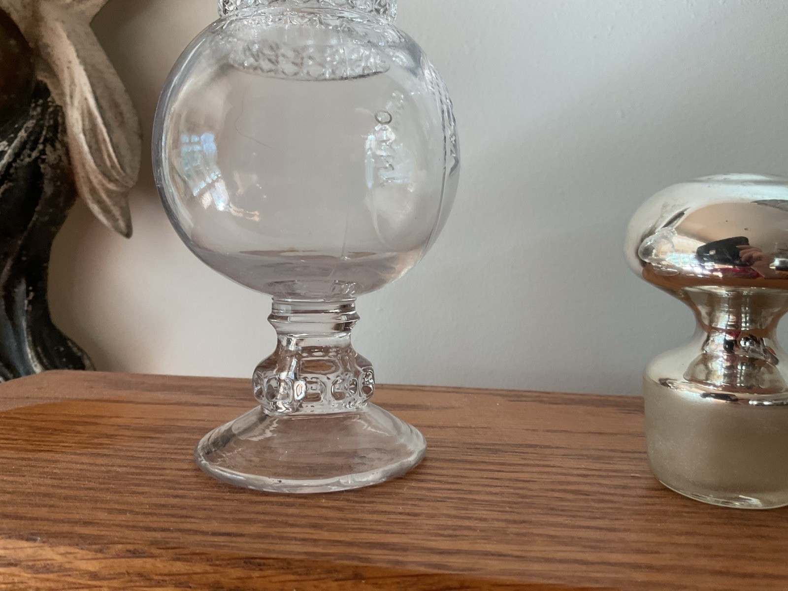 VTG.Dakota 5 INCH Vacuum Oil Co.Pharmacy Apothecary Display Jar 5” Mini RARE SZ.