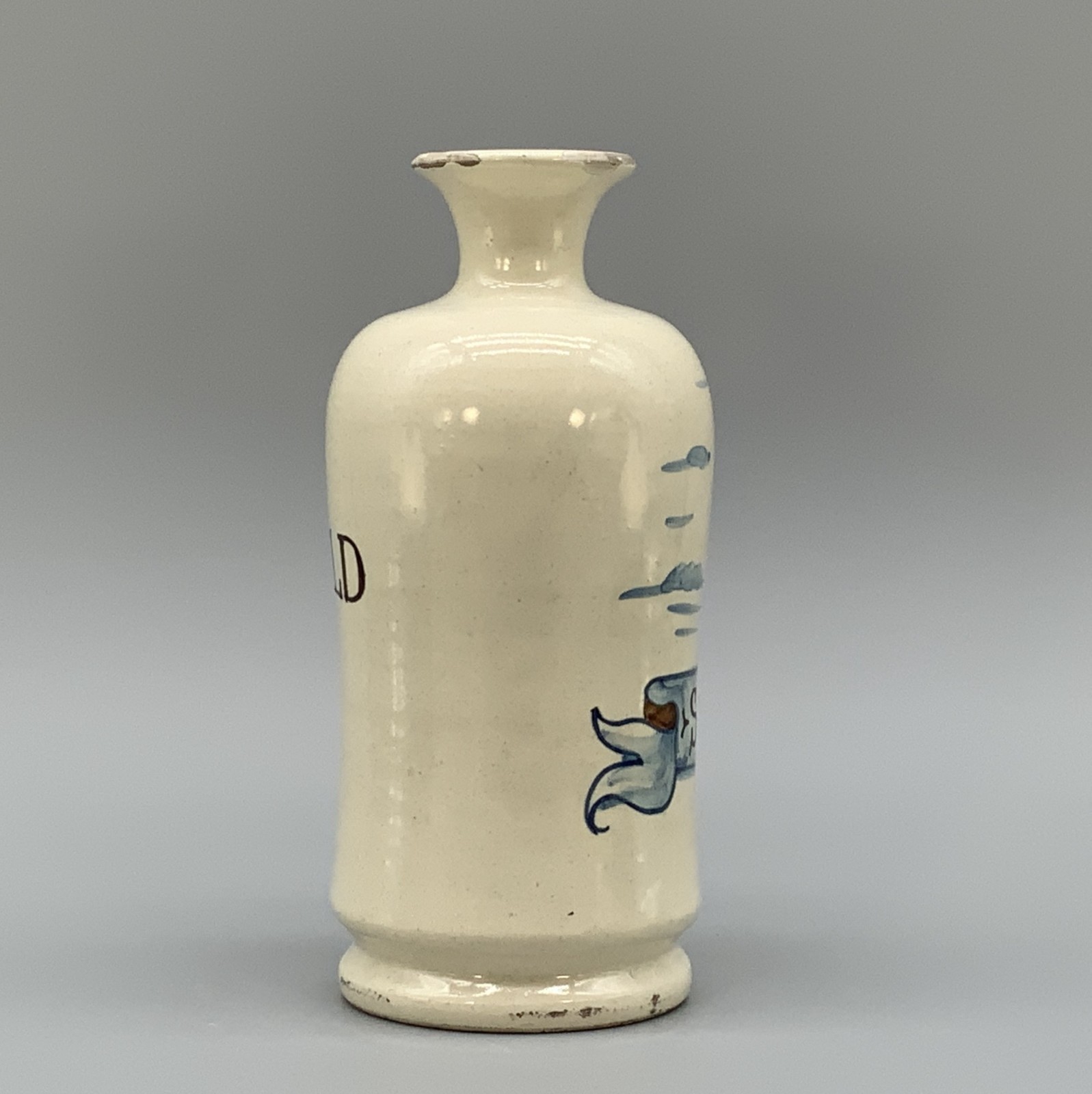 19th-Century French Saint Come Earthenware Apothecary Drug Chemist Jar Bottle
