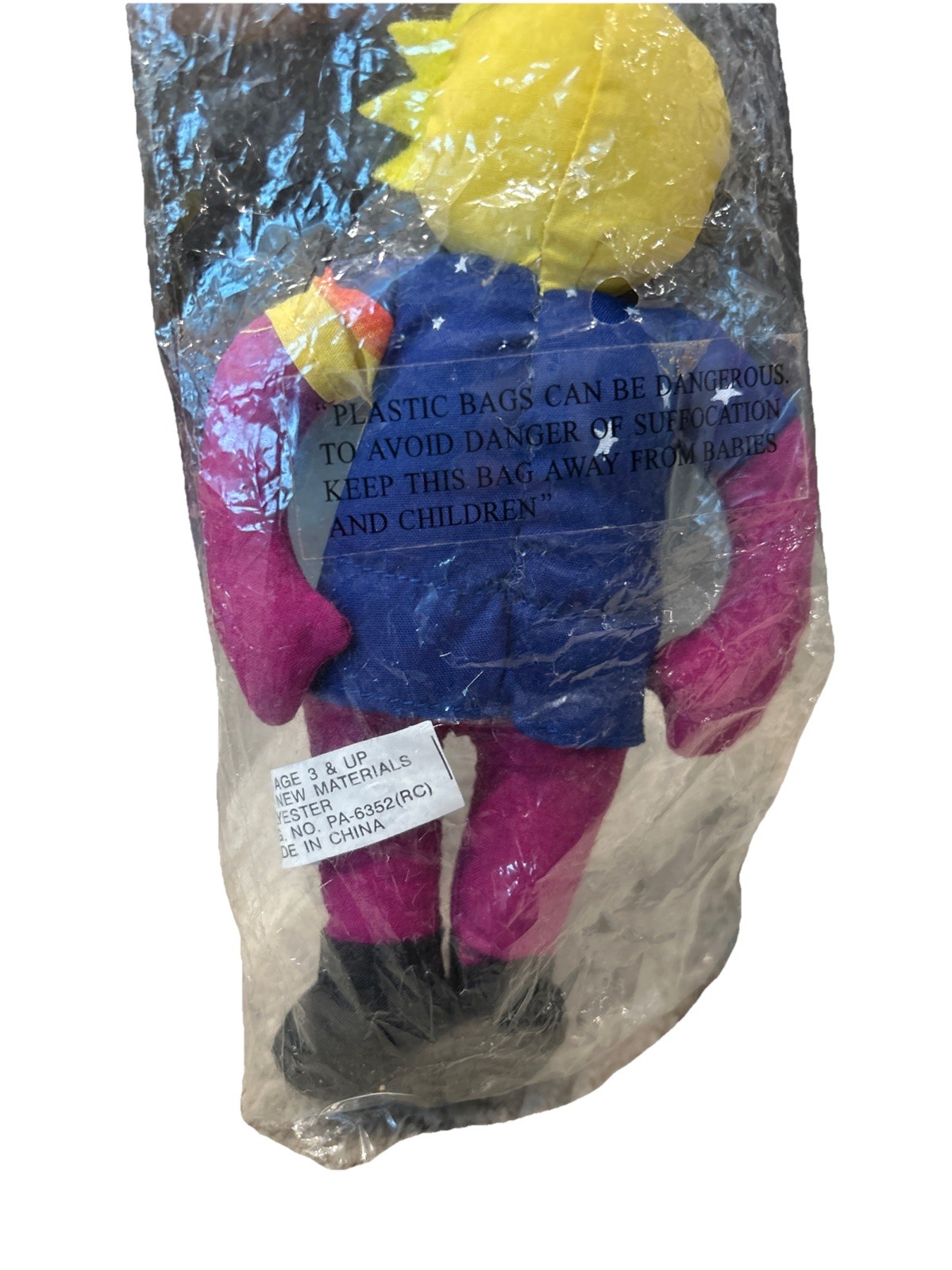 Rare TUSSI-12 Plush Doll Sun Head Drug Rep Pharmaceutical New Old Stock Promo