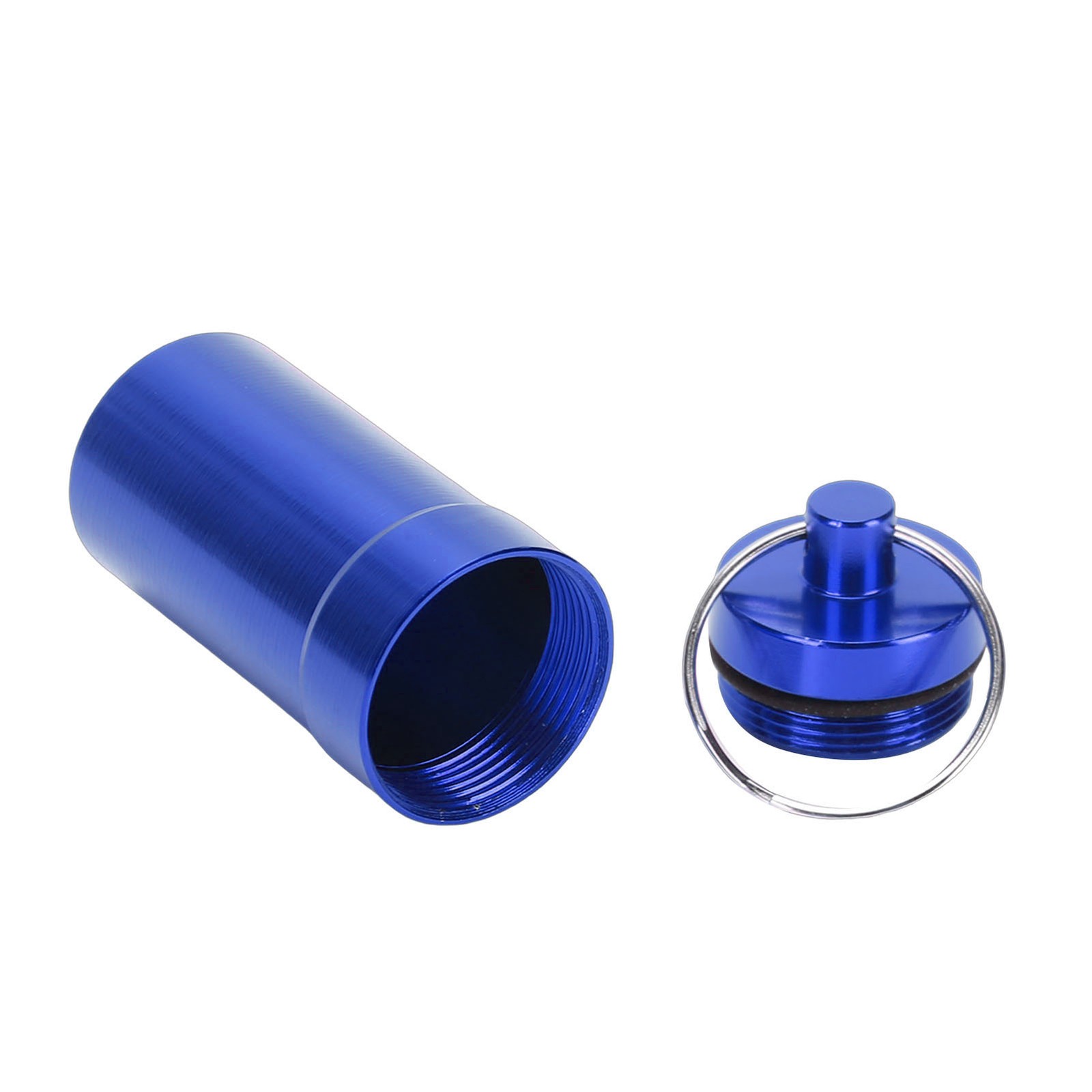 2-5pcs Mini Keychain Tablets Case Water Proof Outdoor Tablets Container Blue