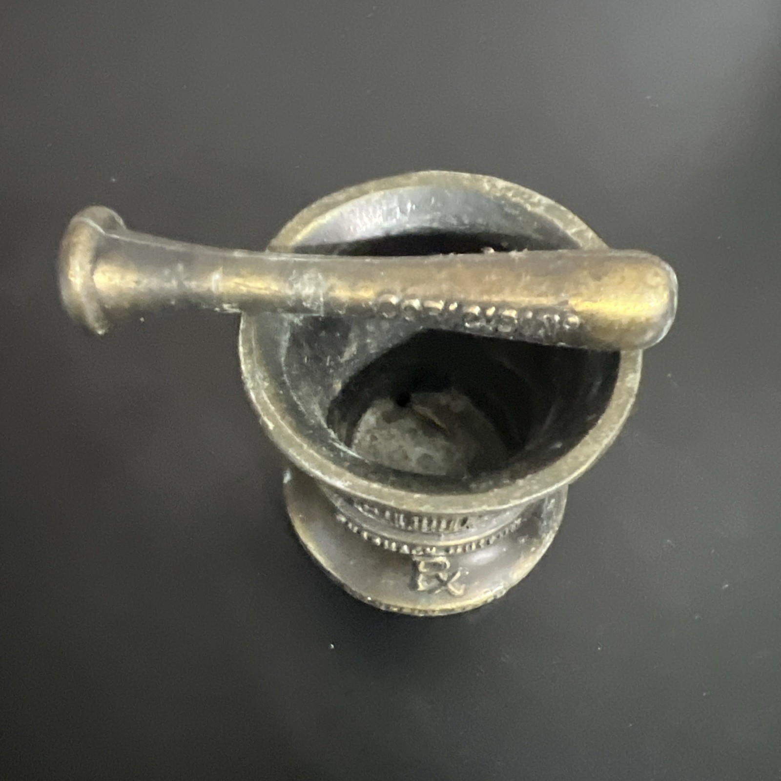 Vintage 1977 Schering Brass Mortar and Pestle 15th Edition Louis DuFilho 2.5″ C7