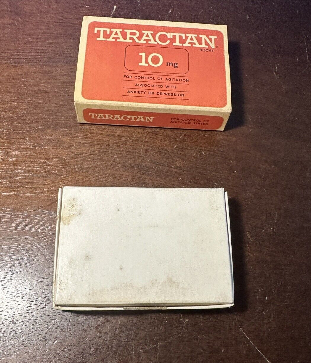Antique Taractan Roche Laboratories Empty Box Agitation Anxiety Depression Pills