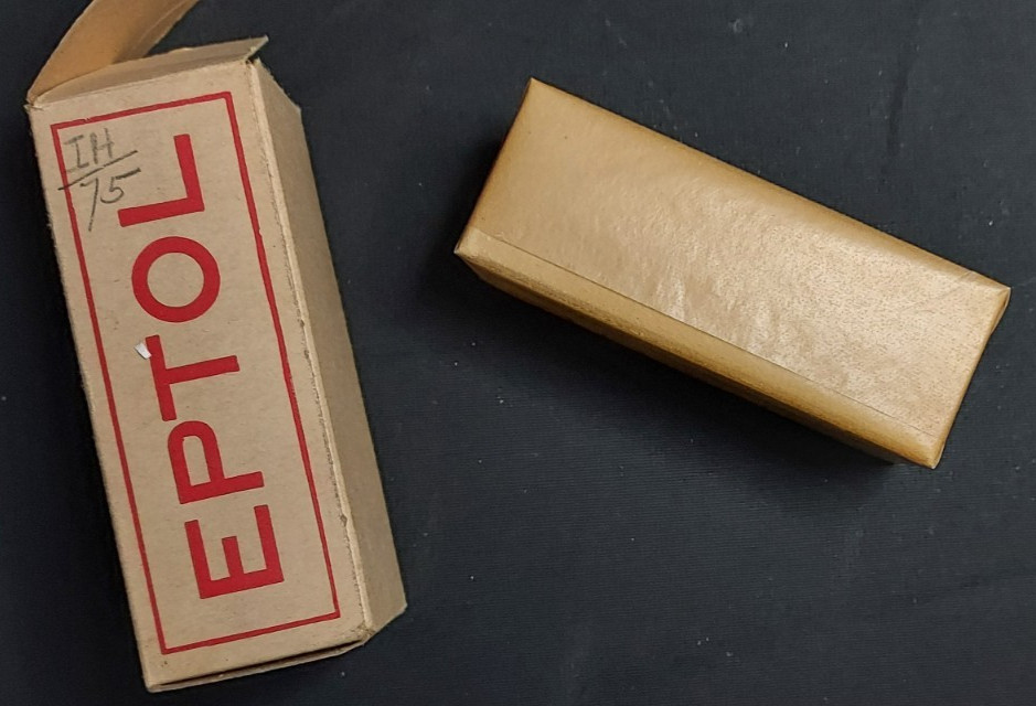 New Old Stock Medicine Box EPTOL Massage Creme Prep Cooper Pharmacal Chicago IL
