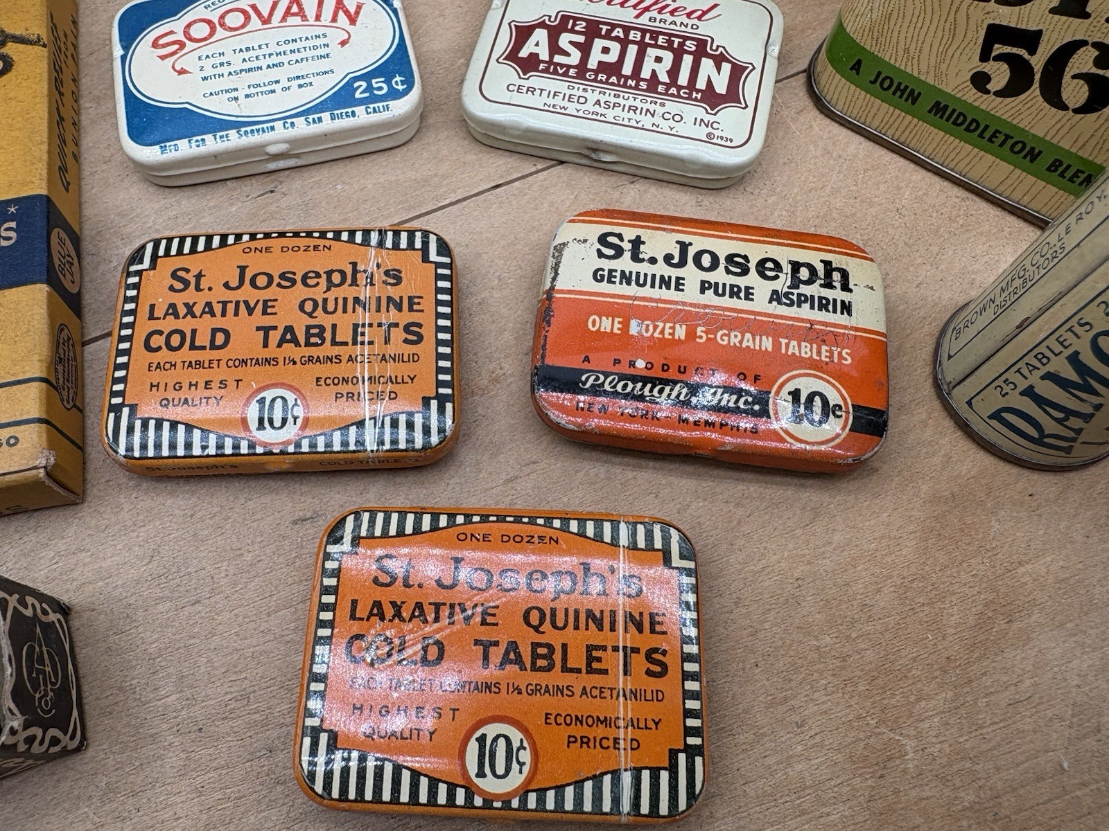 Vintage Pharmaceutical Collectibles 14 Pc Lot Ramon’s St. Joseph Blue Jay