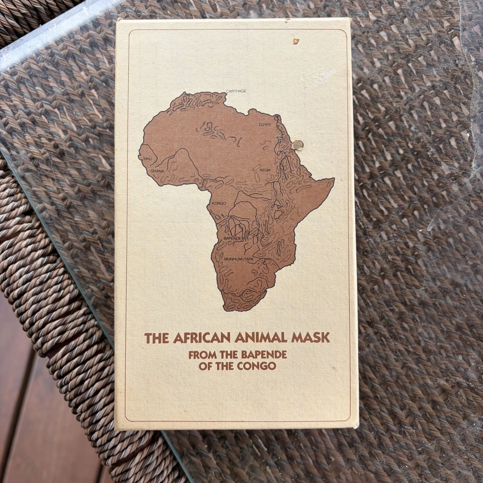 Vintage McNeil Pharmaceutical advertising physician gift African animal mask