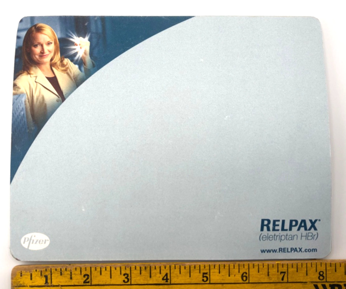 Vtg 2003 Pfizer Relpax Large Notepad Pharmaceutical Drug Rep Promo Merch HTF