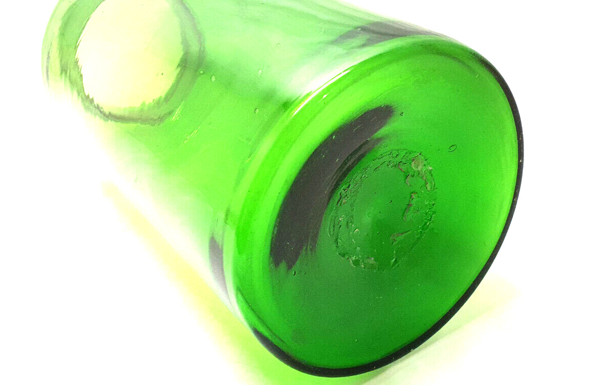 Vintage Large Pharmacy Pot 34 Cm Blown Glass Green Decoration