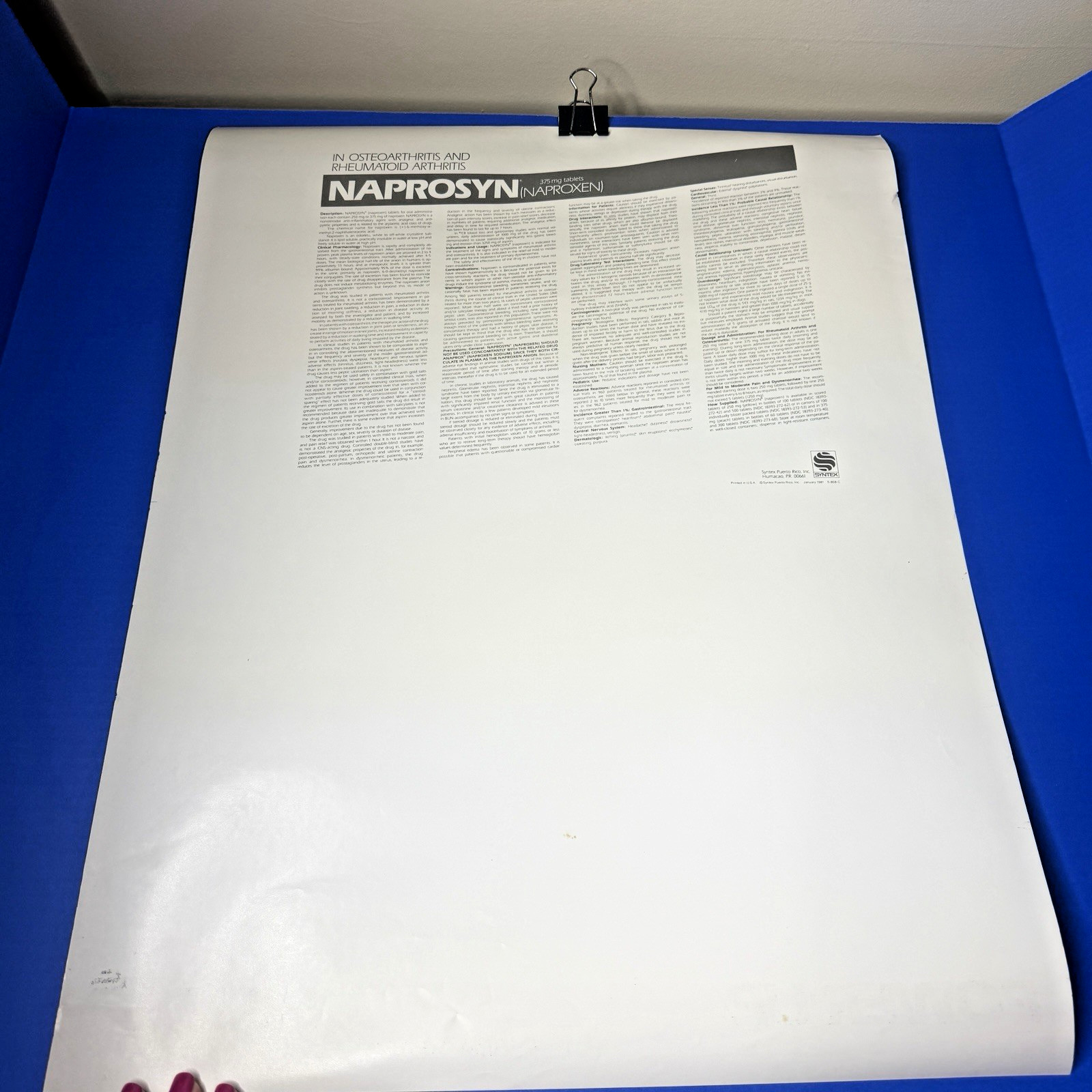 Naproxen Poster Air Force Thunderbirds Drug Rep Ad Promo Pharma Marketing 1981