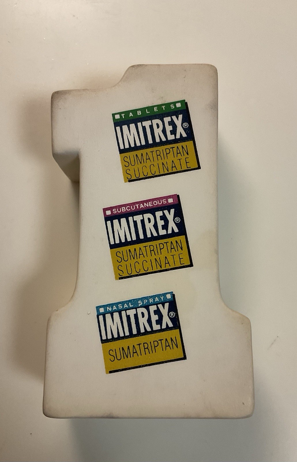 VTG 90’s IMITREX “FIRST TO MARKET” # ONE RUBBER STRESS RELIEF HAND GRIPER PHARMA