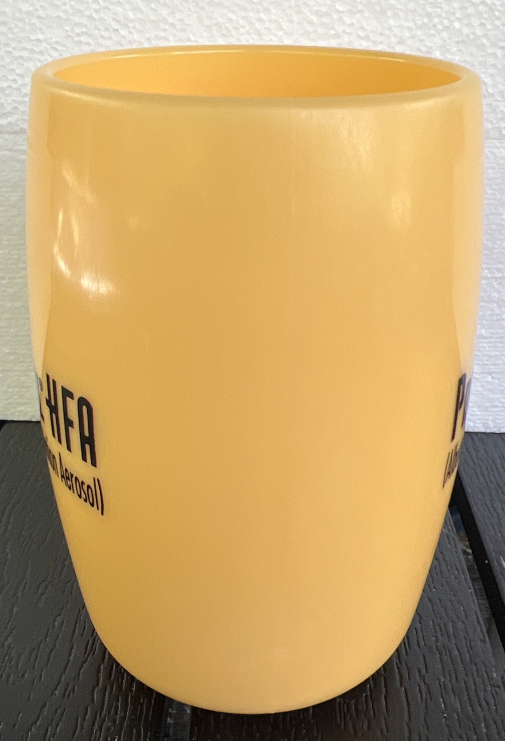 NEW Proventil HFA Yellow Plastic 16 oz Coffee Mug Pharmaceutical Rep USA Unused