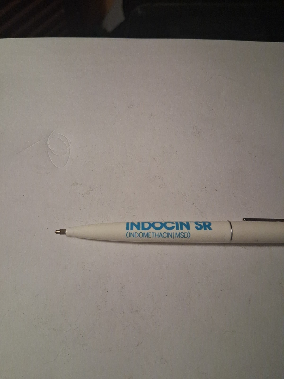 INDOCIN SR Pharma Drug Rep Advertisement Ballpoint Pen Ink Does Not Work