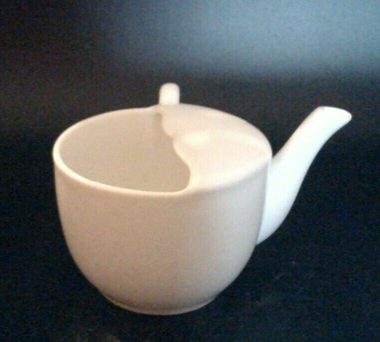 Vintage W T & C Germany Infant or Invalid White Porcelain Medicine Cup / Feeder