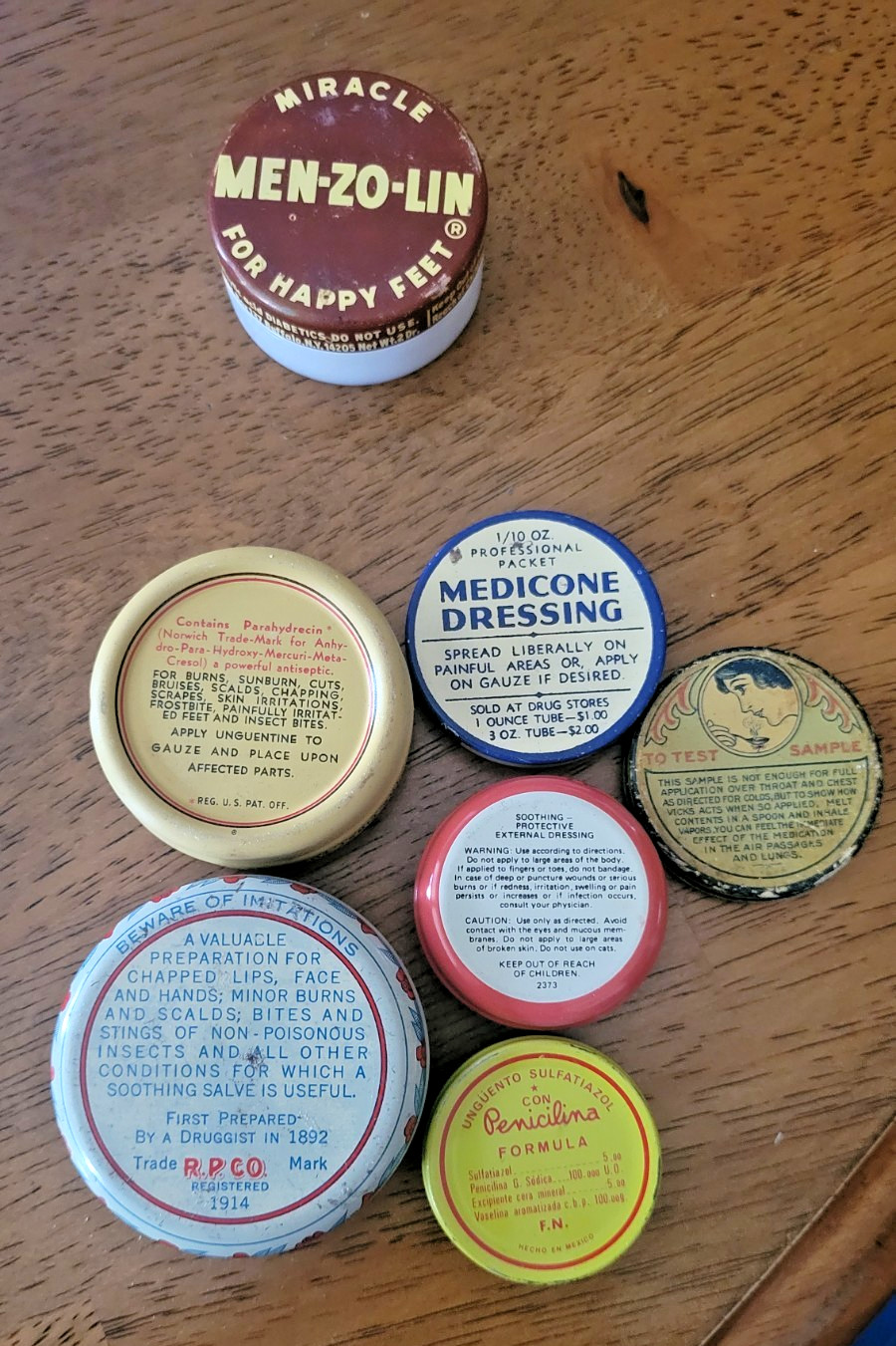 Vintage Pharmacy/medicine salves & ointments Lot of 7