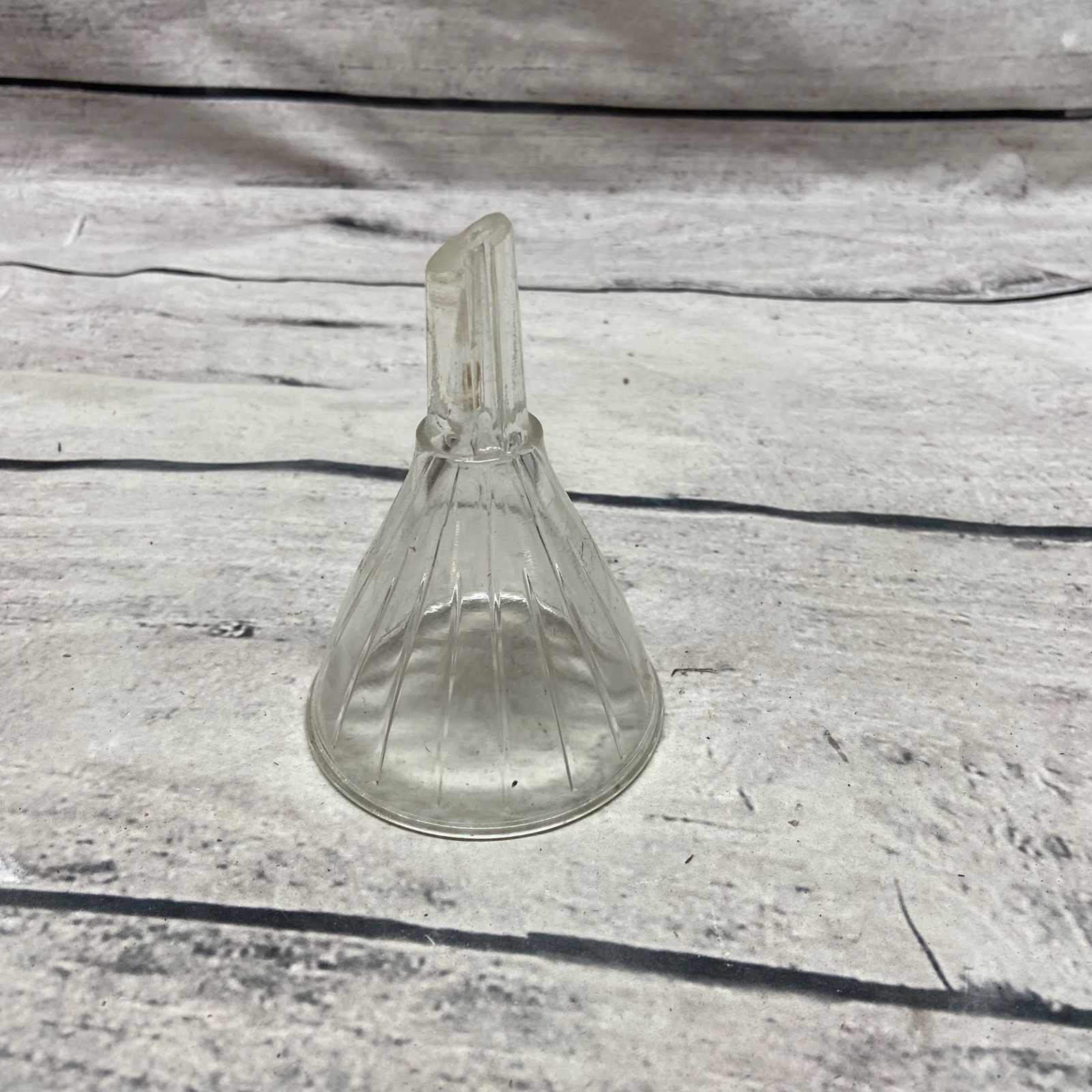 Vintage Ribbed Glass Lab Equipment Funnels Set of 13