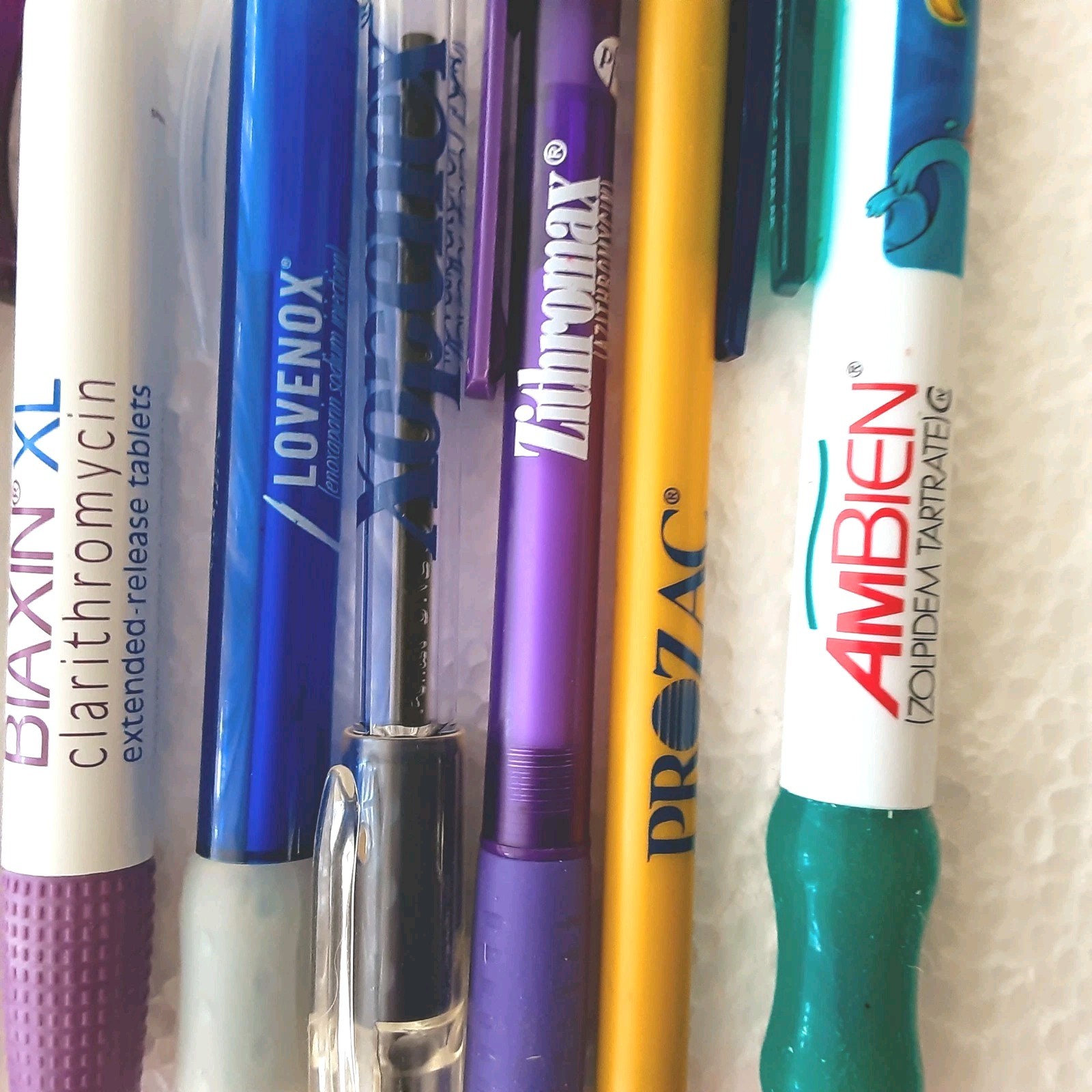 10 Pharma Collectible Ball Point Pens Ambien Crestor Lovenox UNTESTED READ