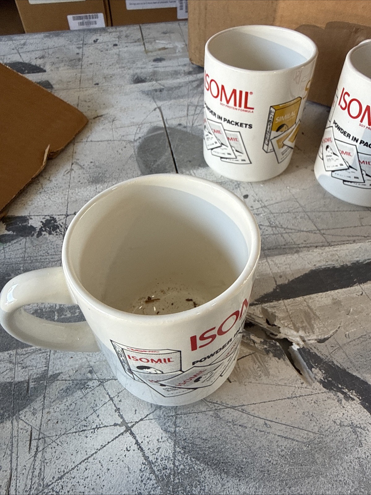 4 Vintage Isomil And Similac Formula Drug Advertisement Coffee Mug Rare