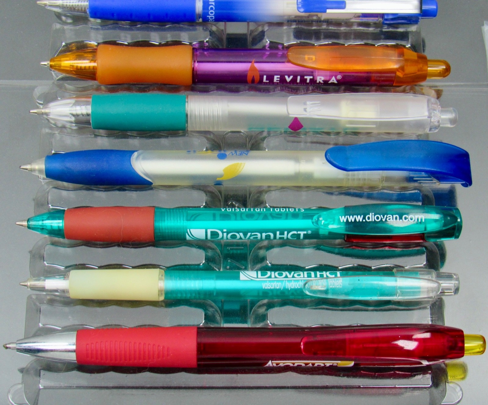 Lot of 10 Translucent PENS Drug Rep Pharmaceutical Promo Medical Advertising