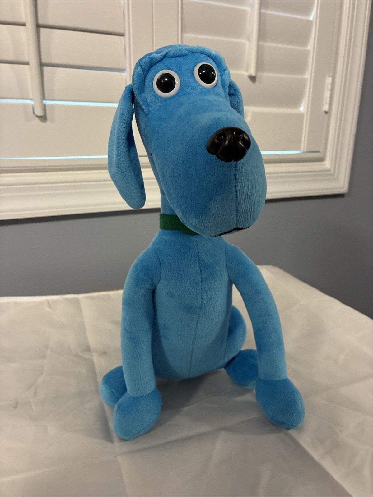 Rare Interceptor Plus Blue Plush Advertising Dog 14” Drug Rep Pharmaceutical