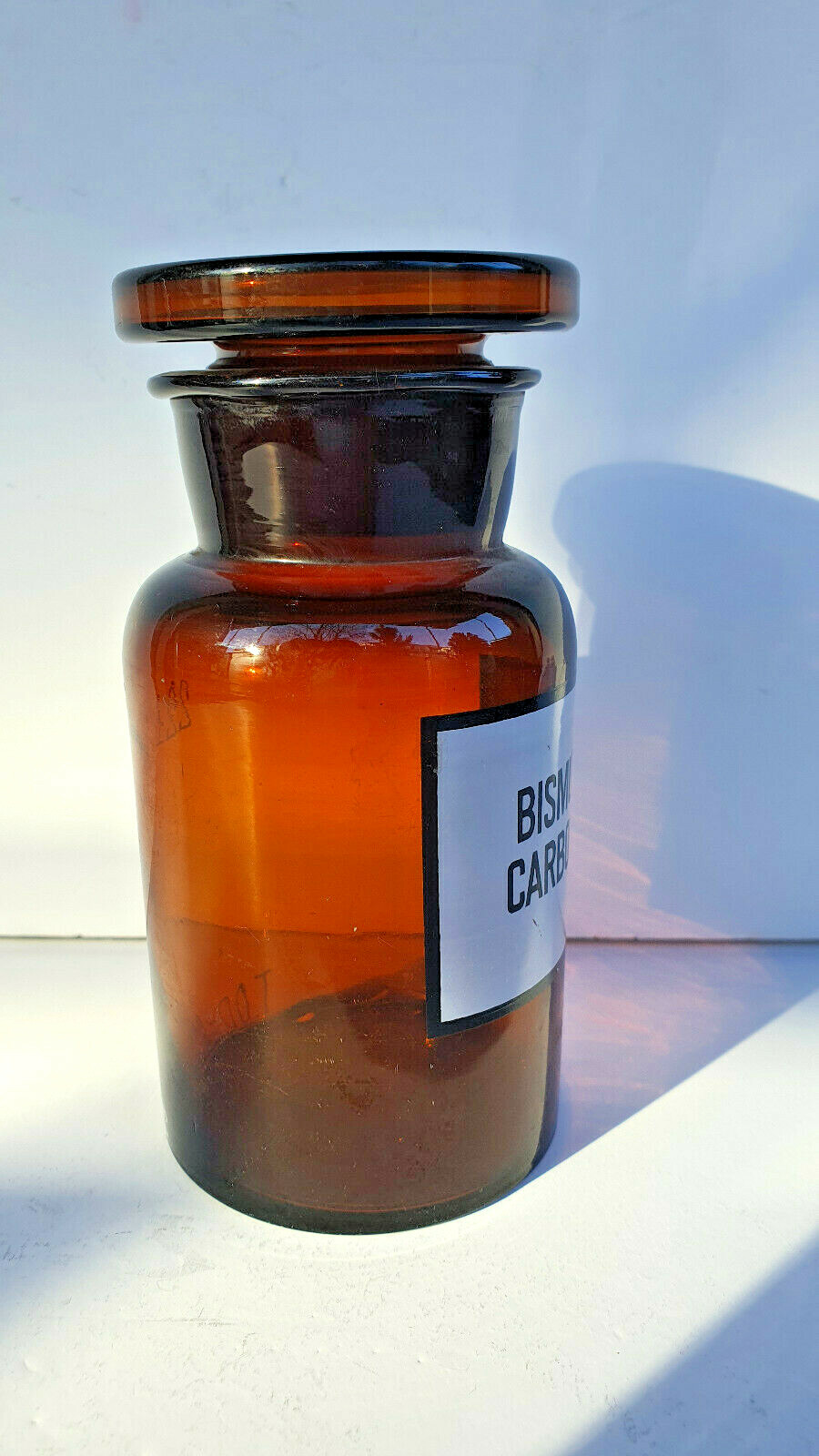 Vintage Brown Apothecary Pharmacy Brown Jar 250 ml BISMUTHUM CARBONICUM