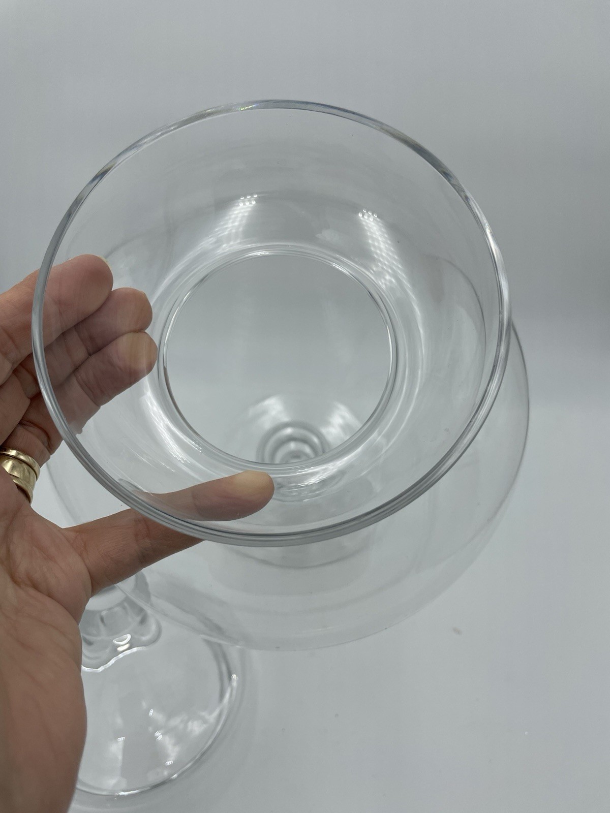 Lg Vintage Clear Glass Apothecary Jar with Lid Large Footed Storage 17″ Tall