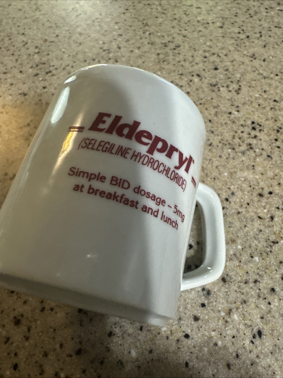 Vintage Drug Rep Eldepryl Mug Pharmaceutical Drug Rep Ad Eldepryl