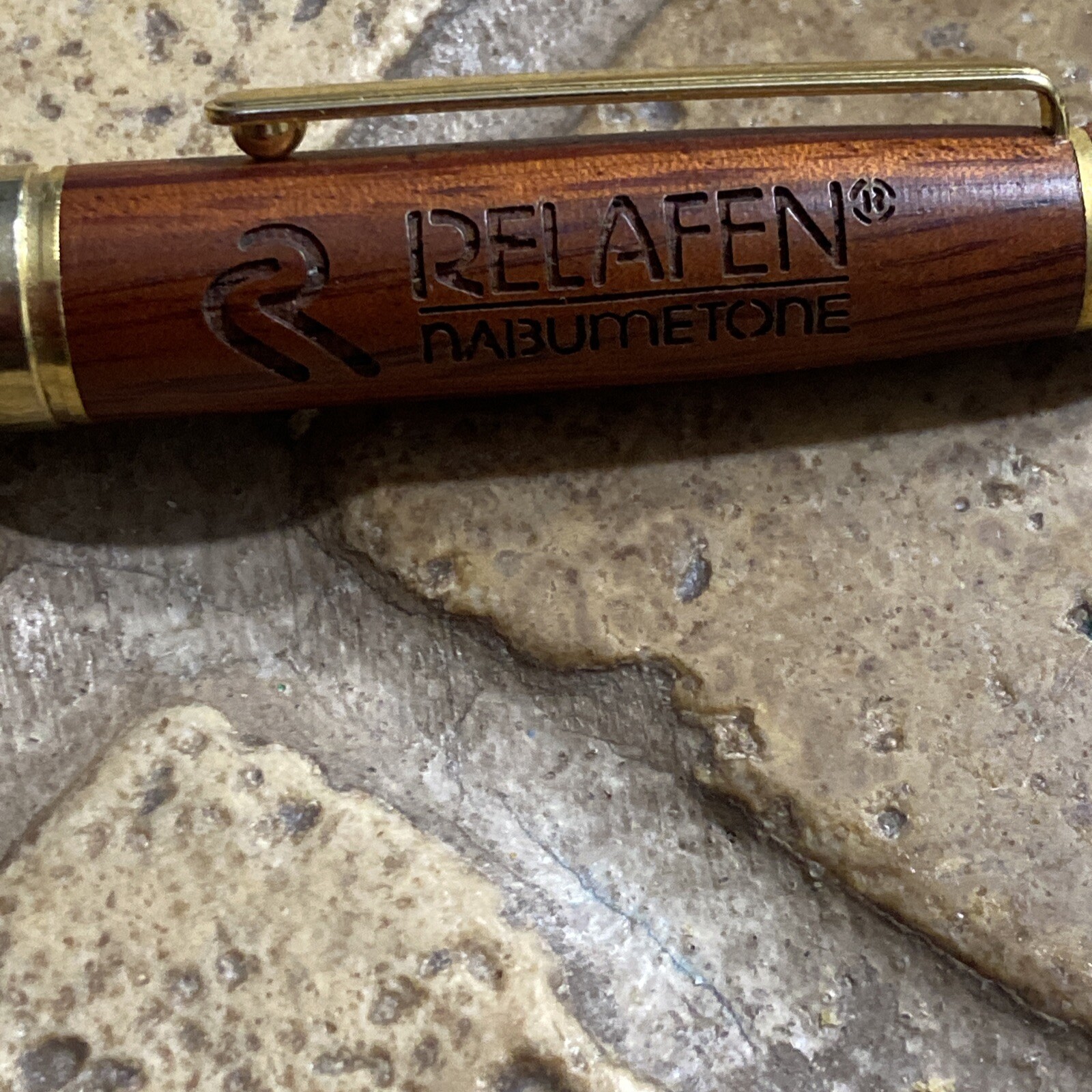 RELAFEN NABUMETONE Pharmaceutical Drug Rep Pencil Wood Vintage Retro Rare