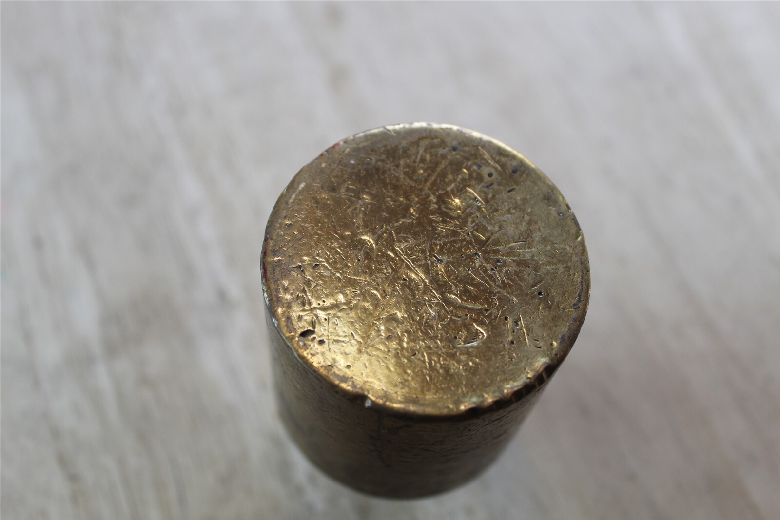 VINTAGE 2 POUND BRASS WEIGHT USED