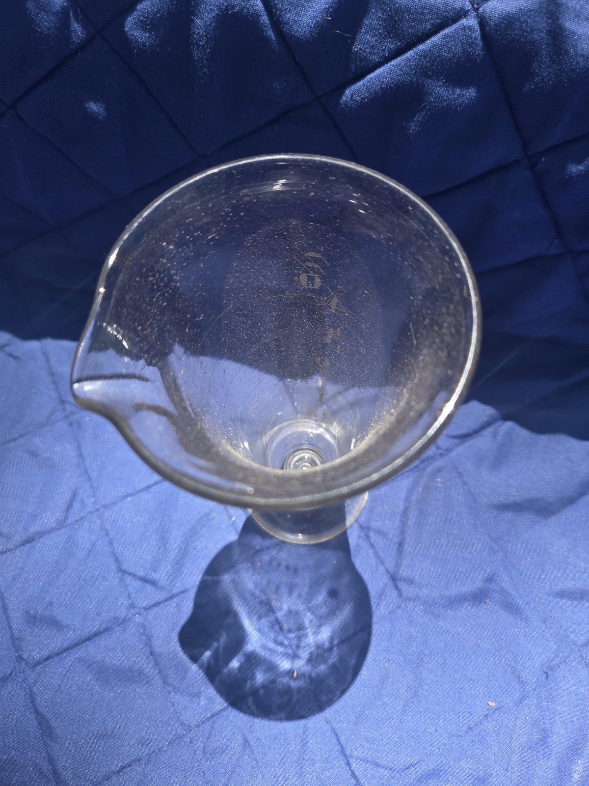 Vintage Glass Graduated Apothecary Measuring Cylinder 4 oz with Etched Markings
