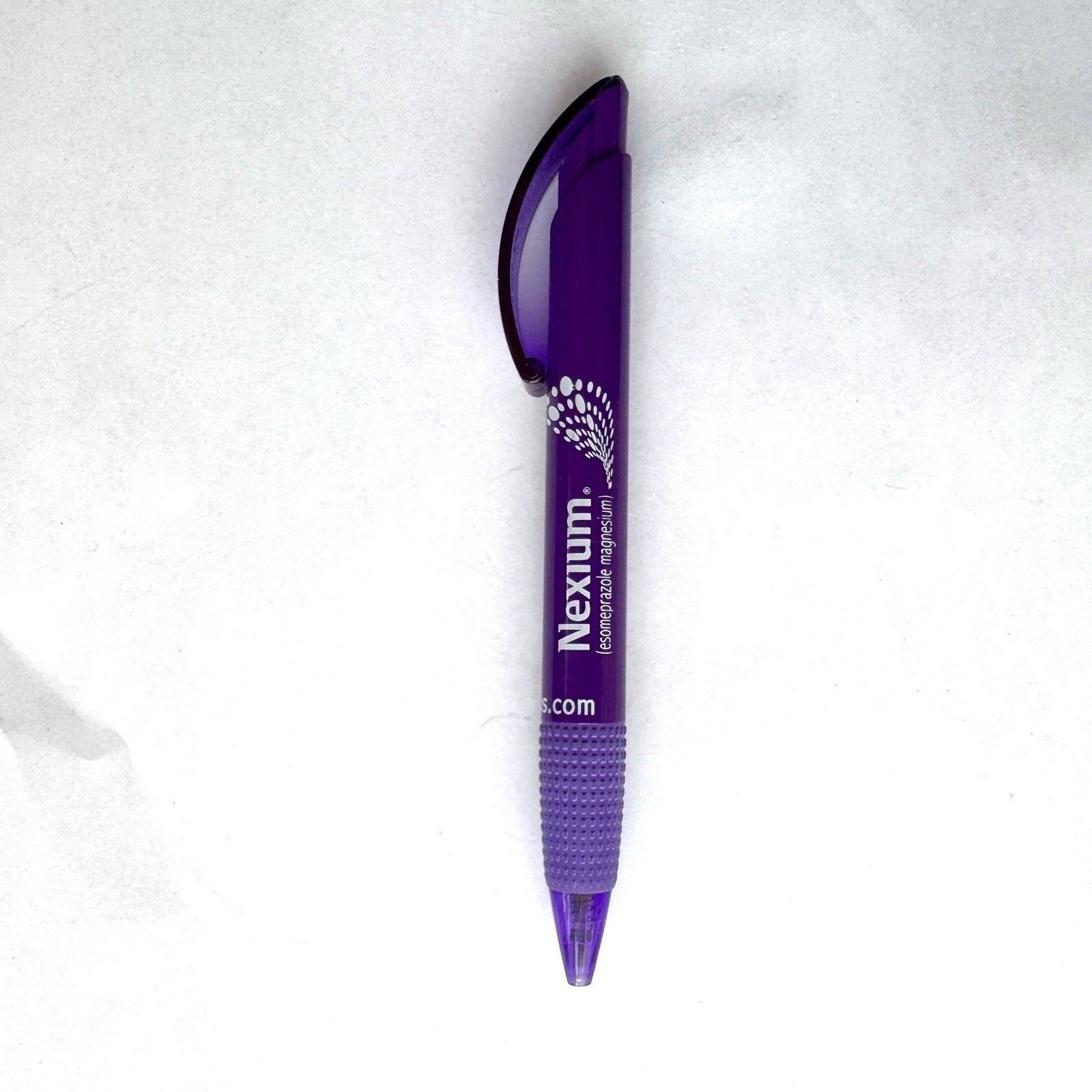 Nexium Pharmaceutical Pharma Drug Rep Pens Purple Plastic Click Pen WORKs!