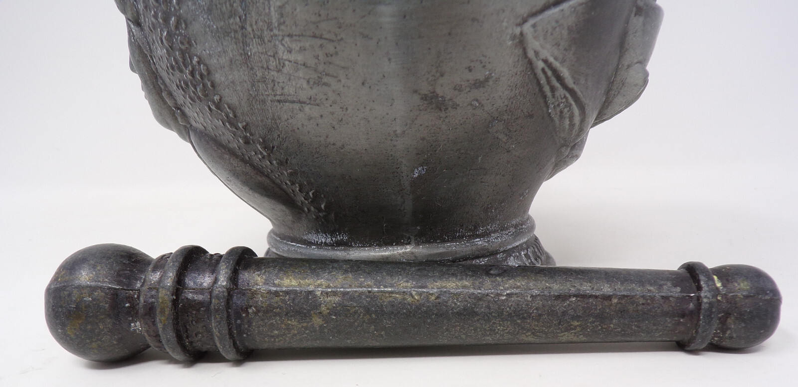 Vintage Pewter Mortar & Pestle Display Only By Schering Corp. 1988
