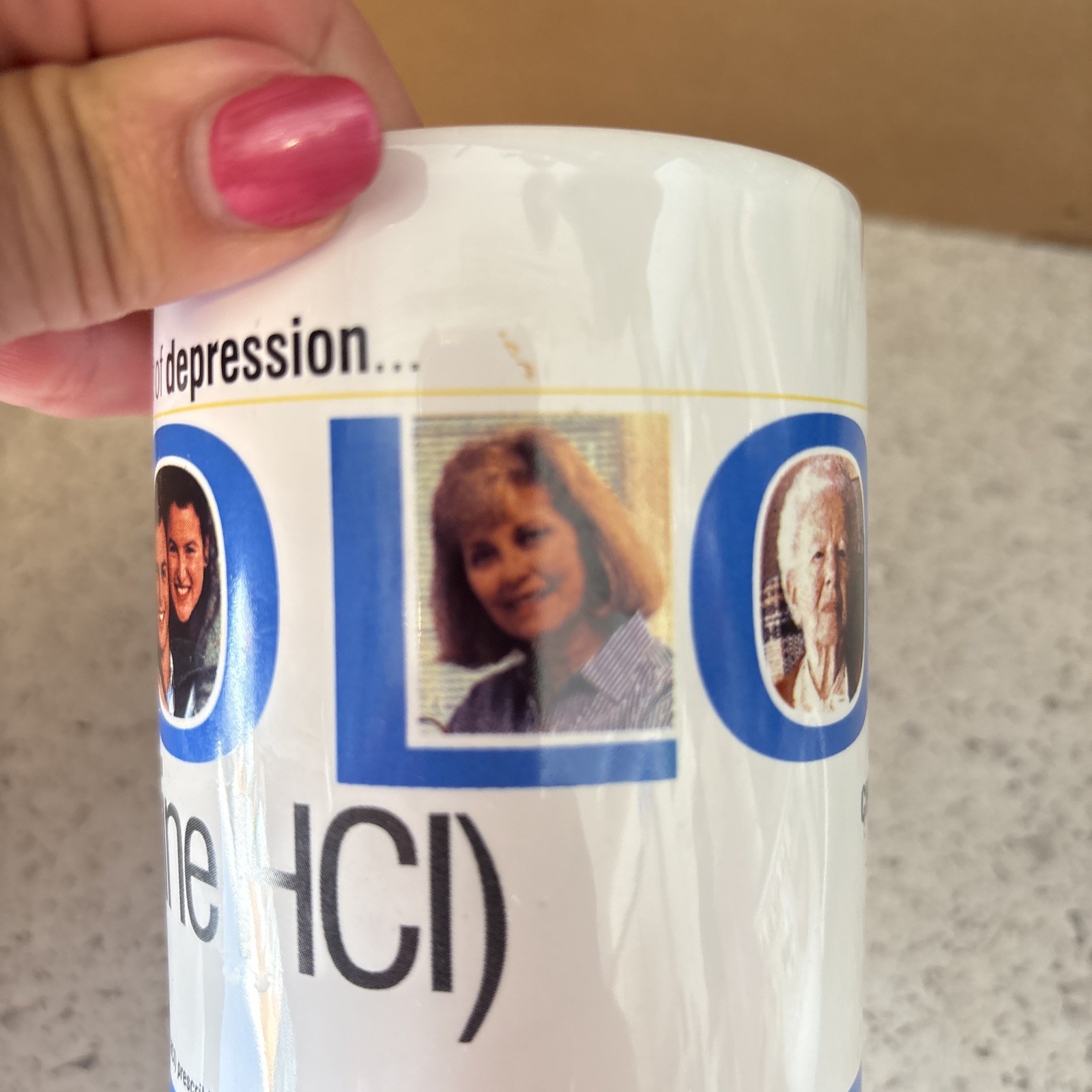 Zoloft First-Line Therapy Coffee Mug Pharmaceutical Promo Rep Advertising Pfizer