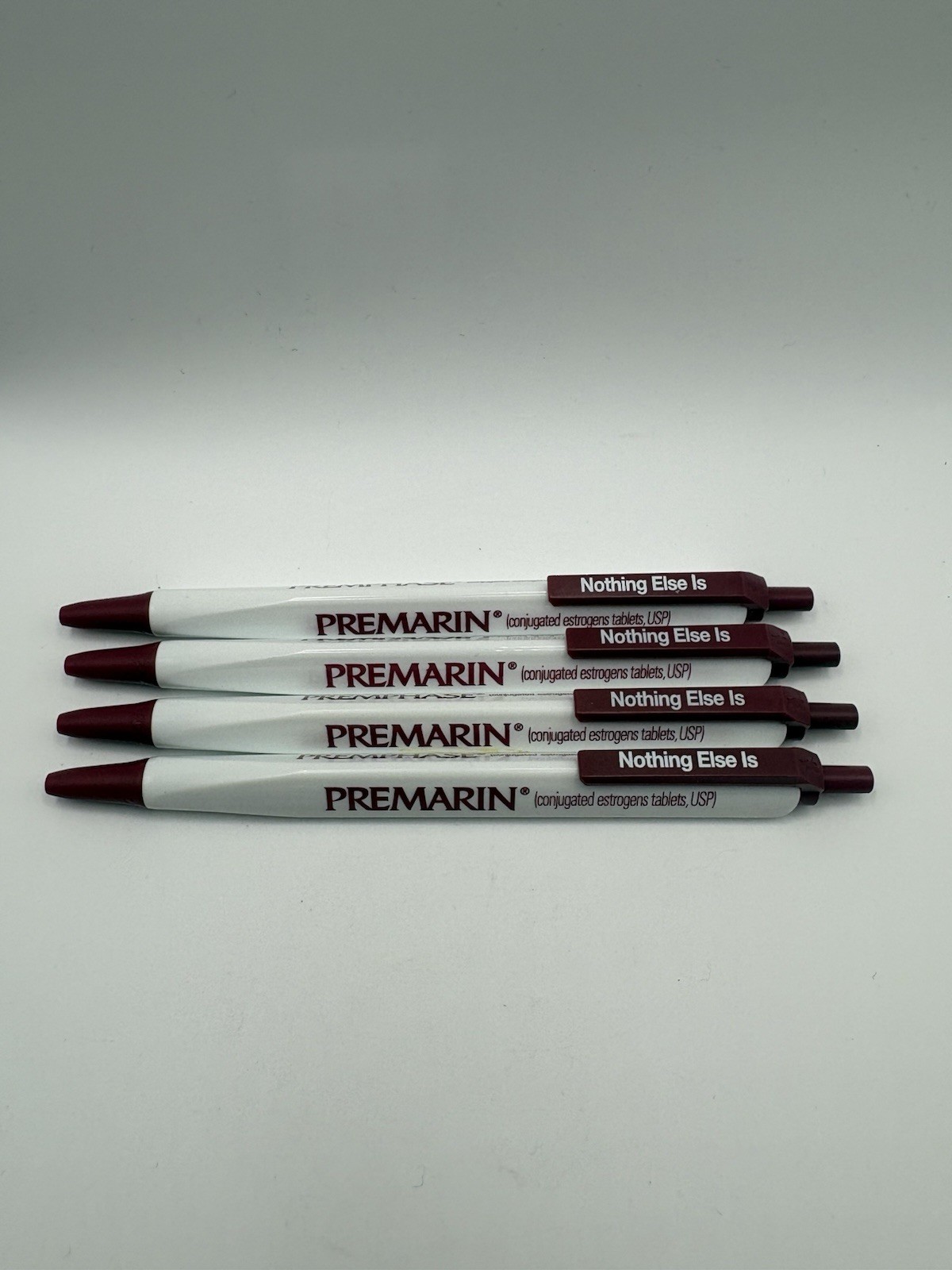 Vintage Premarin Pharmaceutical Drug Rep Clickable Ballpoint Pen Set Of 4