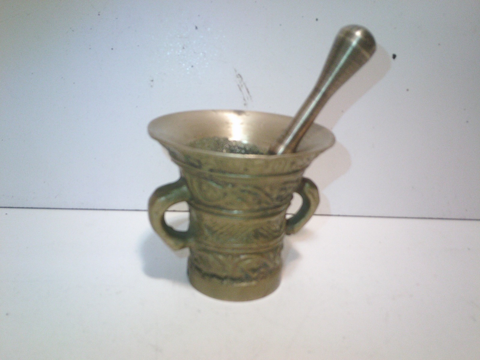 Clean Vintage 3″ Heavy Steel Mortar & Pestle FREE SHIPPING